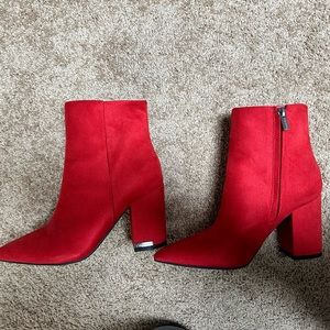 Calvin Klein Red Booties